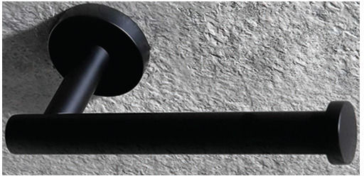 Interflex BA-54948 Ράγα Μπάνιου Μονή Επιτοίχια Μαύρη