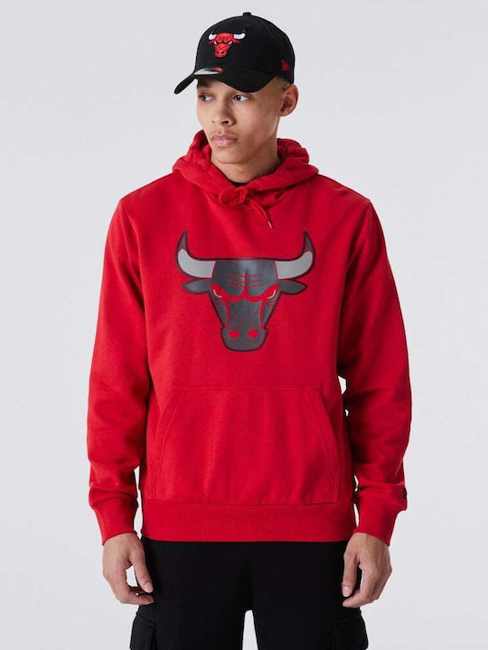 New Era Chicago Bulls NBA Φούτερ με Κουκούλα Κό...