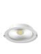 Elvhx Round Recessed LED Panel 30W with Cool White Light 48cm