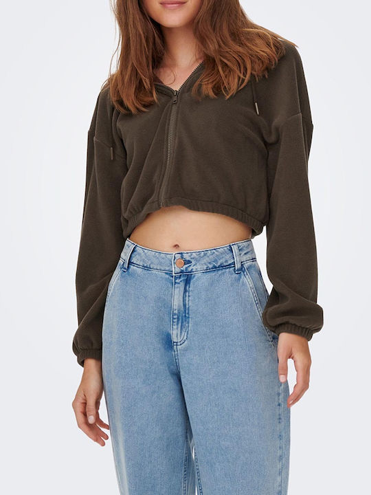 Women's Cardigan with Zipper Martini Chocolate
