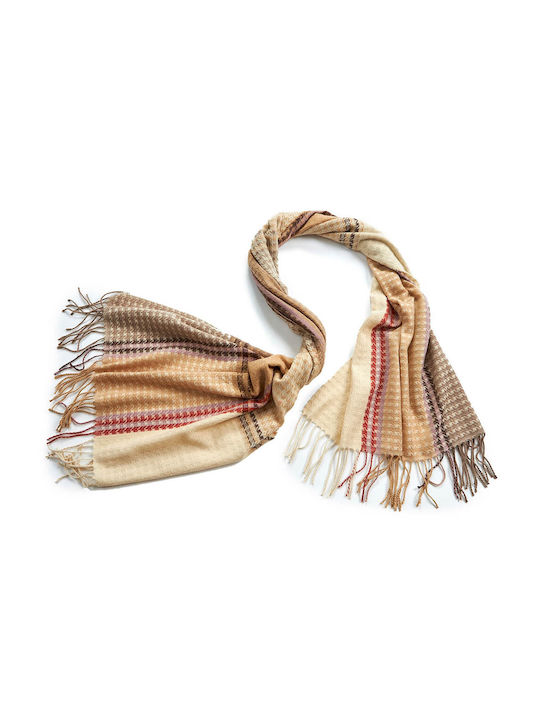 Verde 06-0972 Women's Wool Scarf Beige