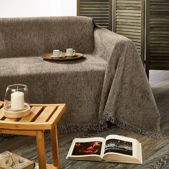 Whitegg P74 Sofa Throw Chenille 180x250cm Tobacco