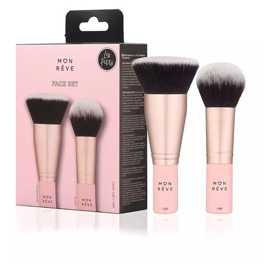 Mon Reve Set with Makeup Brushes made of Synthetic Hair Les Petits Face 2pcs