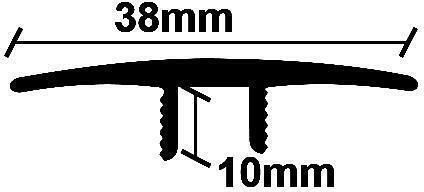 Newplan Profil de pardoseală din aluminiu argintiu 275x3.8cm