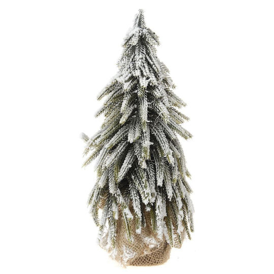 Christmas Decorative Snowy Plastic Tree 35cm Green