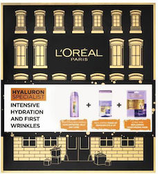 L'Oreal Paris Hyaluron Specialist Intensive Hydration & First Wrinkles Set Îngrijire pentru Anti-îmbătrânire & Hidratare cu Gel de curatare pentru fata , Crema de corp & Mască de față