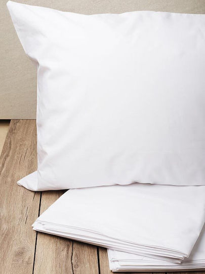 Sunshine Hotel Sheet White Queen Size 250x270cm Cotton & Polyester 1pcs