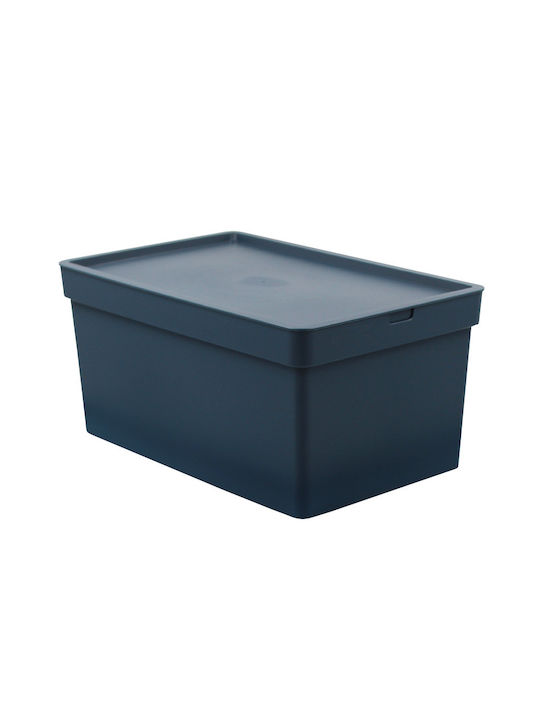 Κουτί Αποθήκευσης 28x18.5x13.5cm Πλαστικό 5lt Βάρος 0.25kg Γκρι/Μπλε Viomes Nova Ελλάδας