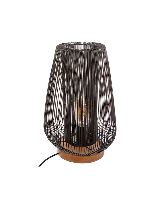 Spitishop Noda Noir Tischlampe Dekorative Tischlampe mit Fassung für E27-Lampe in Schwarz Farbe