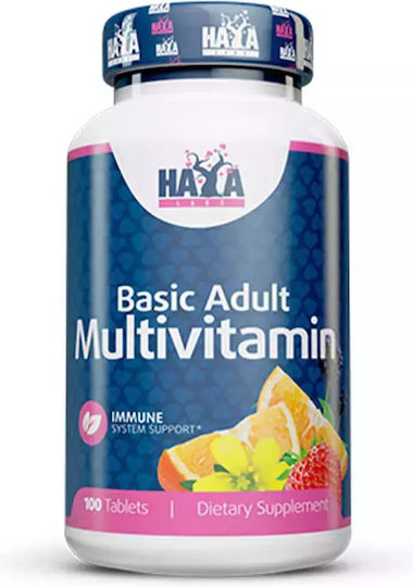 Haya Labs Adult Multivitamin Мултивитамин за Енергия, Кожата & Антиоксидантно действие 100 Таблетки