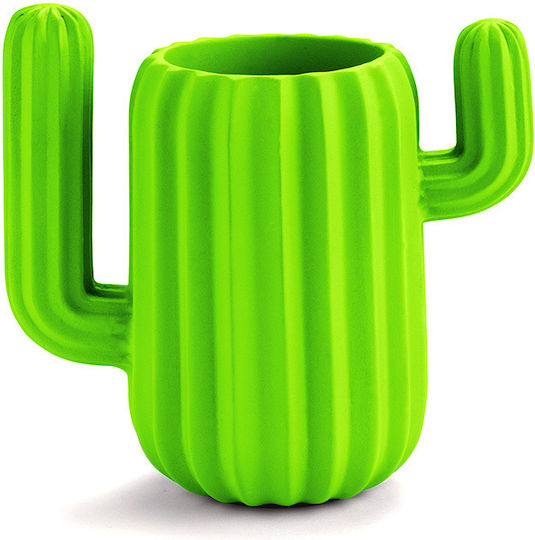 Plastic Pencil Holder Cactus in Green Color 1pcs 4.65x4.92x2.76cm