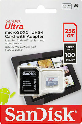 Sandisk Ultra microSDHC 256GB Class 10 U1 UHS-I with Adapter