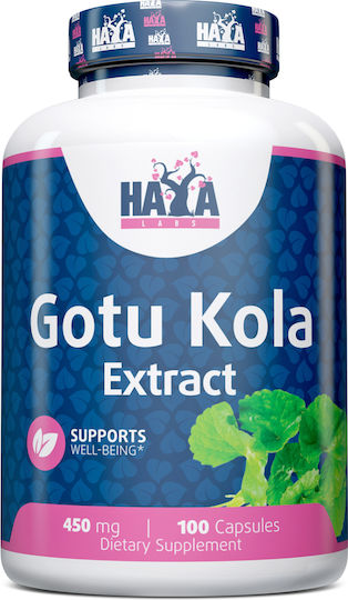 Haya Labs Gotu Kola Extract 450mg 100 κάψουλες