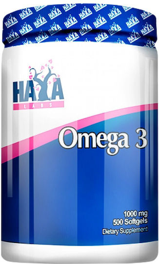 Haya Labs Omega 3 1000mg 500 μαλακές κάψουλες