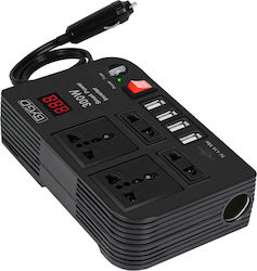 Andowl Invertor Auto Modificat Sine Wave 300W pentru Convertirea 12V DC în 220V AC cu 4xUSB