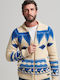 D2 Vintage Shawl Men's Knitted Cardigan Beige