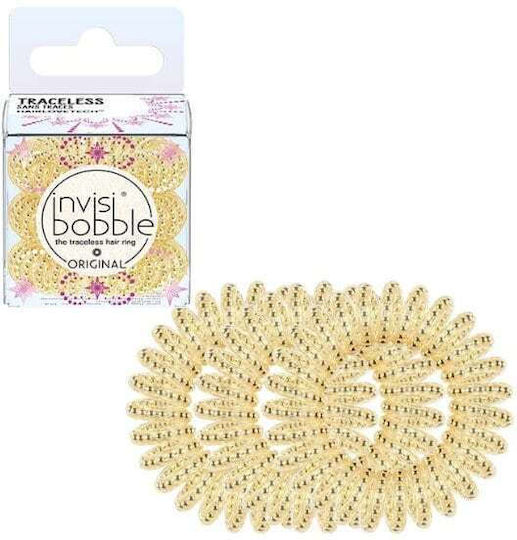 Invisibobble Original Time to Shine Gold Rush Σετ Σπιράλ Λαστιχάκια 3τμχ