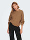 Only Damen Langarm Pullover Braun