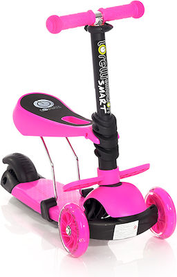 Lorelli Kids Scooter Smart 3-Wheel with Seat for 3+ Years Pink