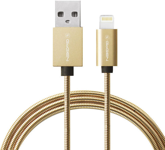 GoGEN Braided USB-A to Lightning Cable Gold 1m (LIGHTN100MM21)