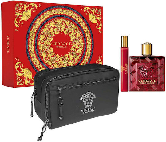 Versace Eros Flame Ανδρικό Σετ με Eau de Parfum και Mini Άρωμα 3τμχ