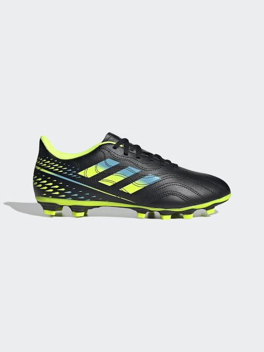 Adidas Copa Sense.4 IN Χαμηλά Ποδοσφαιρικά Παπούτσια Σάλας Core Black / Bright Cyan / Team Solar Yellow