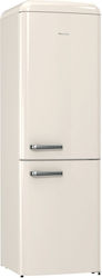 Hisense RB390N4RYD Retro Frigider-congelator 300lt Total NoFrost Înălțime194xLățime60xAdâncime66.1cm Bej