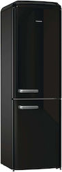 Hisense RB390N4RBD Retro Fridge-Freezer 300lt Total NoFrost H194xW60xD66.1cm Black