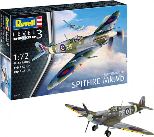 Revell Spitfire Mk. Vb Φιγούρα Μοντελισμού Αεροπλάνο Μπεζ 42 Κομματιών σε Κλίμακα 1:72