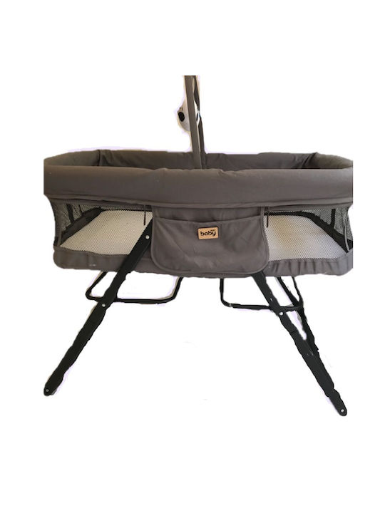 Just Baby Cradle with Mattress Gray