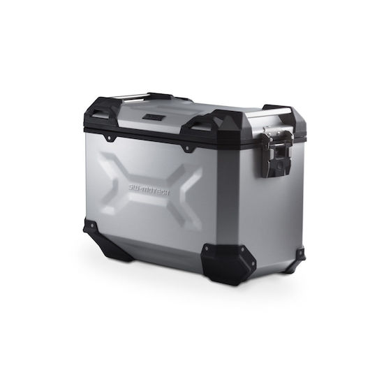 SW-Motech Aluminium Motorcycle Hard Side Case Right TRAX ADV 45 37lt in Silver Colour