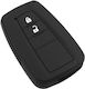 Silicone Car Key Cover Case with 2 Buttons for Toyota Black