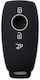Silicone Car Key Cover Case with 3 Buttons for Mercedes Benz Black