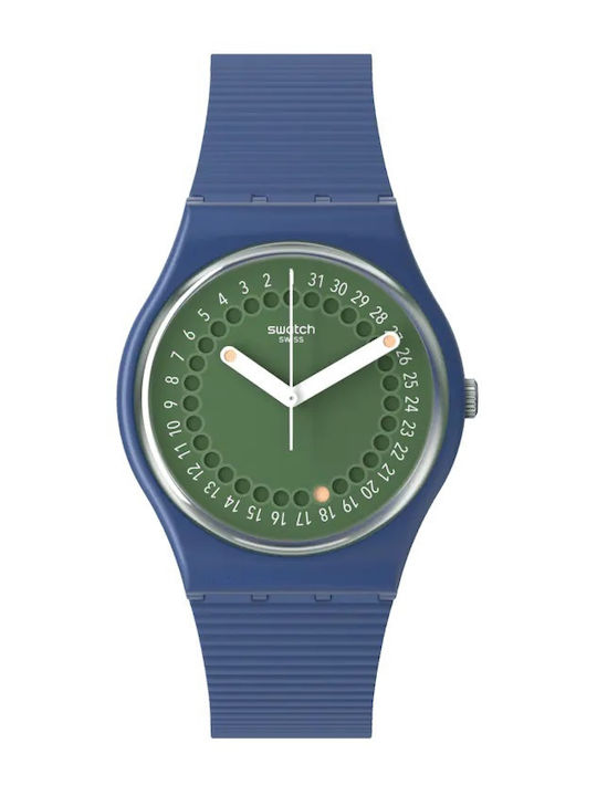 Swatch Swatch Women's Watch with Navy Blue Rubber Strap