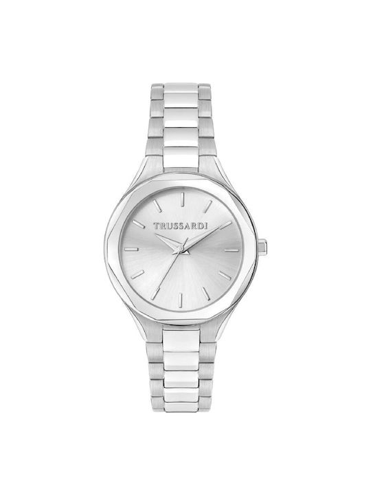Trussardi T-small Damen Uhr mit Silber Metallarmband