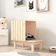 vidaXL Houses Cat Brown 60x36x60cm