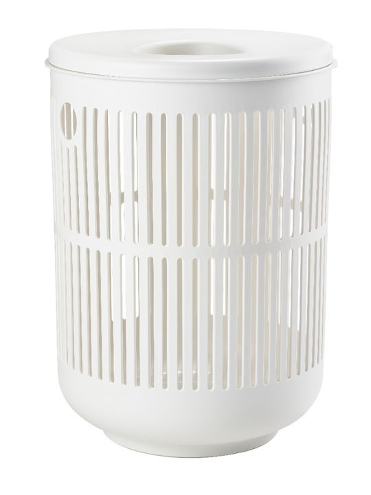 Zone Denmark Ume Plastic Laundry Basket with Lid 40x40x54cm White