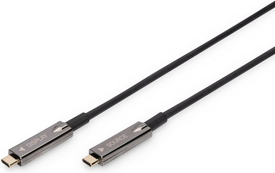 Digitus USB 3.1 Video Cable USB-C Male - USB-C Black 10m AK-330160-100-S