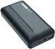 Crystal Audio PBK5K Power Bank 20000mAh 20W με Θύρα USB-A και Θύρα USB-C Power Delivery Μαύρο