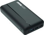 Crystal Audio Power Bank 30000mAh 20W με Θύρα USB-A και Θύρα USB-C Power Delivery Μαύρο