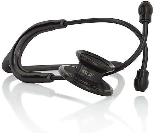 MDF Instruments Acoustica Adults Non Chill Double Head Stethoscope Black