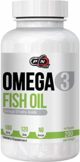 Pure Nutrition Omega 3 Fish Oil Рибено масло 1000мг 200 софтджел