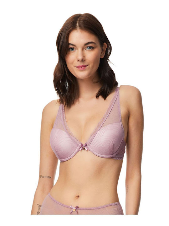 Minerva Queen Bra with Light Padding Dusty Violet 90-8435B-674