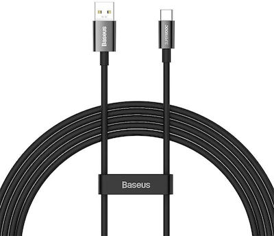 Baseus Superior USB 2.0 Cable USB-C male - USB-A male 65W Μαύρο 2m (CAYS001001)