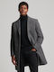 Men's Coat Grey Herringbone
