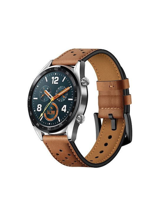 Tech-Protect Λουράκι Δερματίνης Καφέ (Amazfit GTR 47mm)