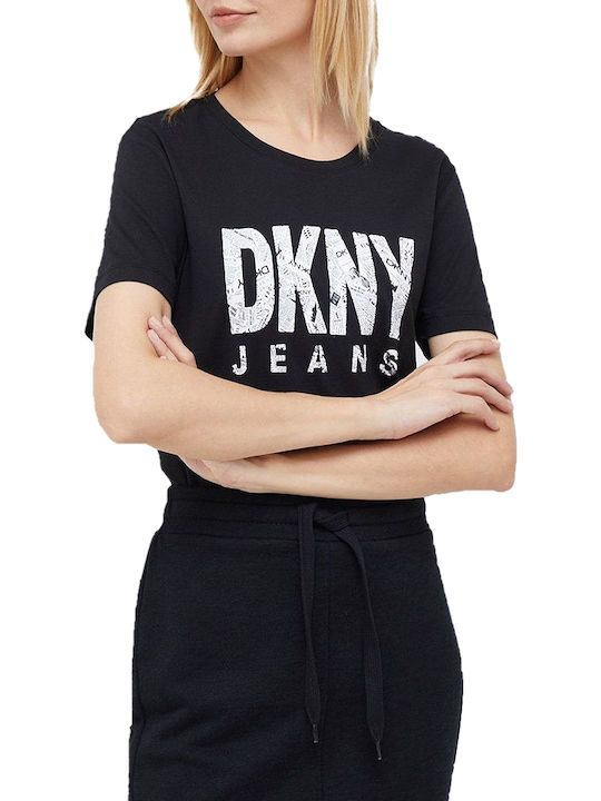 DKNY Feminin Tricou Negru