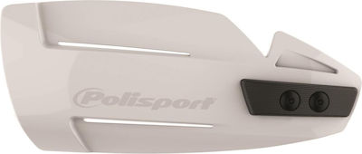 Polisport Motorcycle Protective Hand Guards Hammer in White Colour