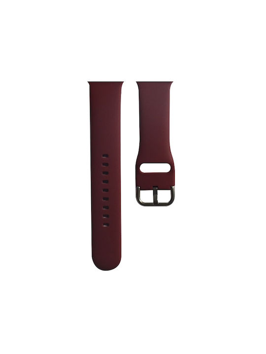 Silver Buckle Strap Silicone Wine Red (Amazfit Stratos 2s/3)