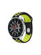 Tech-Protect Two-Tone Armband Silikon mit Pin Black / Green (Amazfit GTR 3 / GTR 3 Pro)
